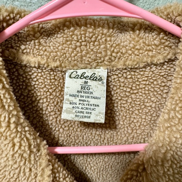 Cabela's Beige Shearling Vest - Picture 2 of 4